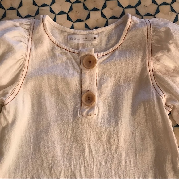Zara Girls Puff Sleeve Top size 8 - Picture 2 of 4